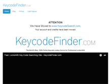 Tablet Screenshot of keycodefinder.com